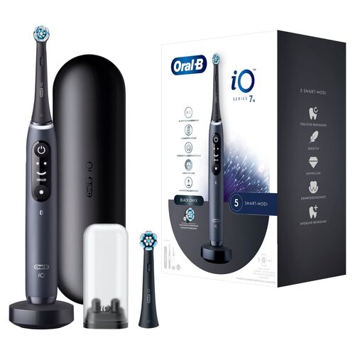 Oral-B - Elektrische Zahnbürste "iO Series 7 + Reiseetui" in Black Onyx, 1 Stk., Oral-B