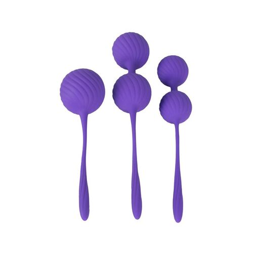 Liebeskugeln im Set &bdquo;3 Kegel Training Balls&ldquo; | Rillenstruktur, Beckenbodentraining | Sweet Smile, 1 Stk., Sweet Smile