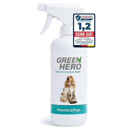 GreenHero Haustierpflege, pflegt die Haut bei Juckreiz und Milben, 500 ml, GreenHero