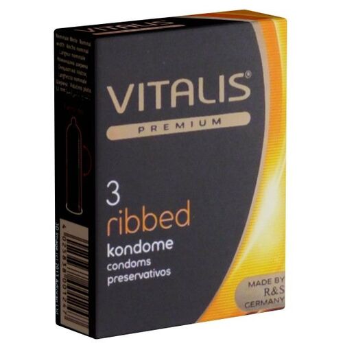 Vitalis PREMIUM *Ribbed*, 3 Stk., VITALIS