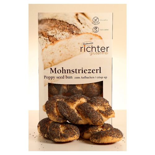 Backwaren Richter Mohnstriezerl glutenfrei, 225 g, Backwaren Richter