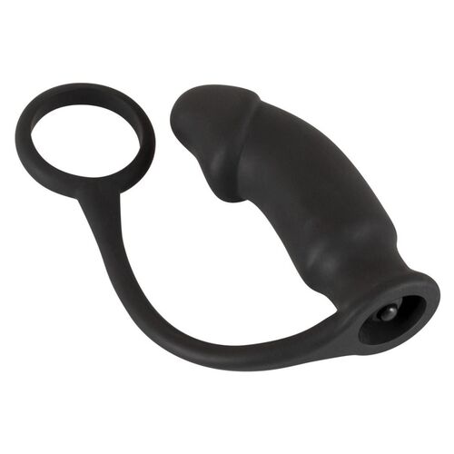 Vibro-Penisring „Ring + Plug“ | Penis-/Hodenring mit Vibro-Analplug | Black Velvets, 1 Stk., Black Velvets