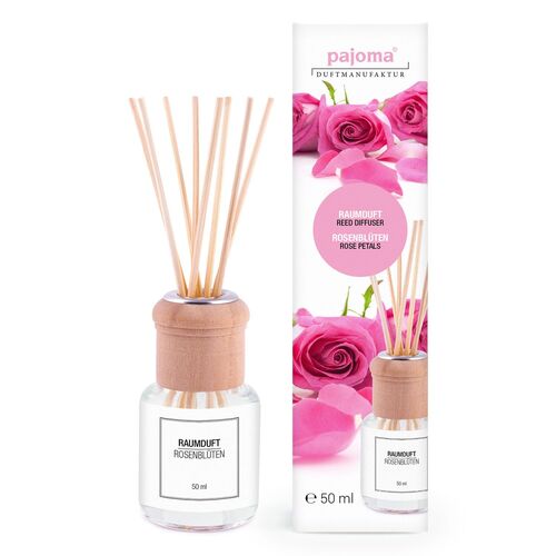 pajoma&reg; Raumduft 50 ml inkl. Duftst&auml;bchen, Rosenbl&uuml;ten, 50 ml, pajoma