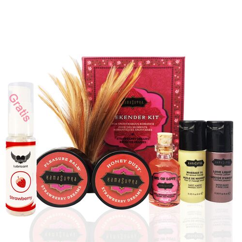 Kamasutra - Weekender Massage Kit Erdbeere, 18 g, Kama Sutra
