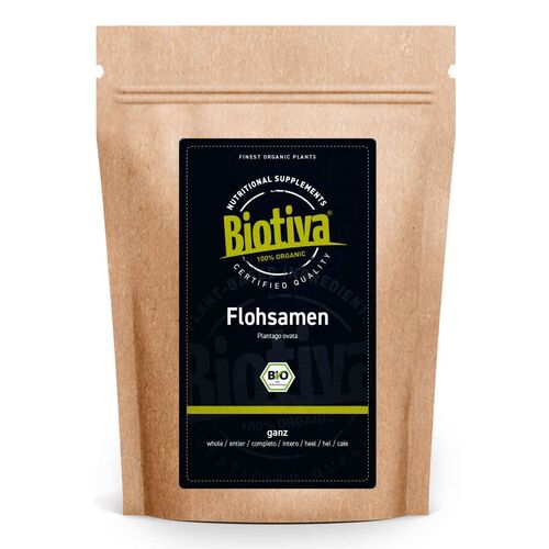 Biotiva Flohsamen ganz Bio, 250 g, Biotiva