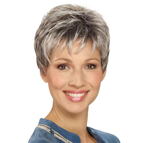 Perücke Sandy von Lofty in Schiefer, hell gesträhnt, 1 Stk., Lofty