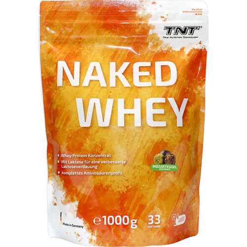 TNT Naked Whey - Molkenproteinkonzentrat mit Laktase, 1 kg, TNT