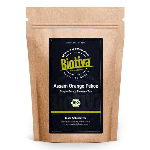 Biotiva Assam Orange Pekoe Schwarztee Bio 2x250 g Tee, 2X250 G, Biotiva