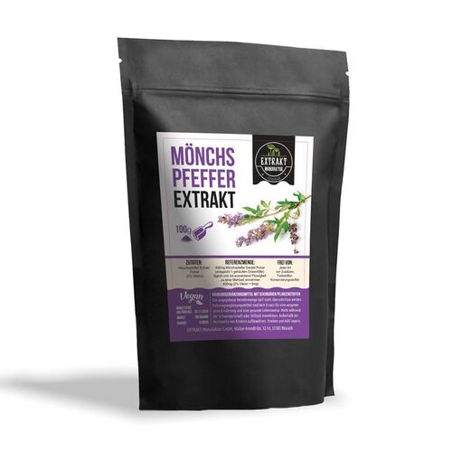 Extrakt Manufaktur M&ouml;nchspfeffer Extrakt Pulver, 100 g, Extrakt Manufaktur