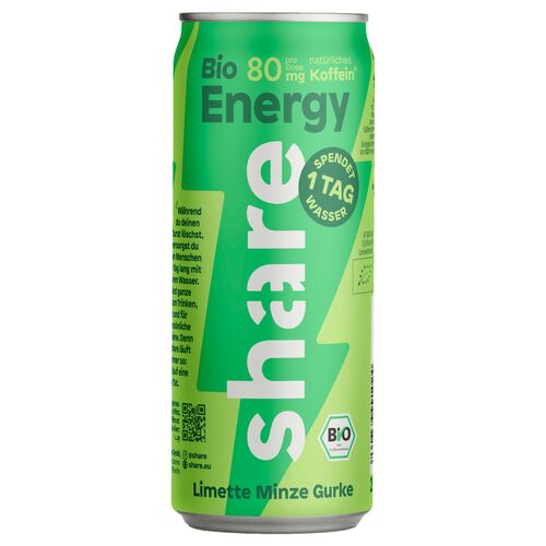 share Bio Energy Limette Minze & Gurke in Alu Dose EW, 24x250 ml, share