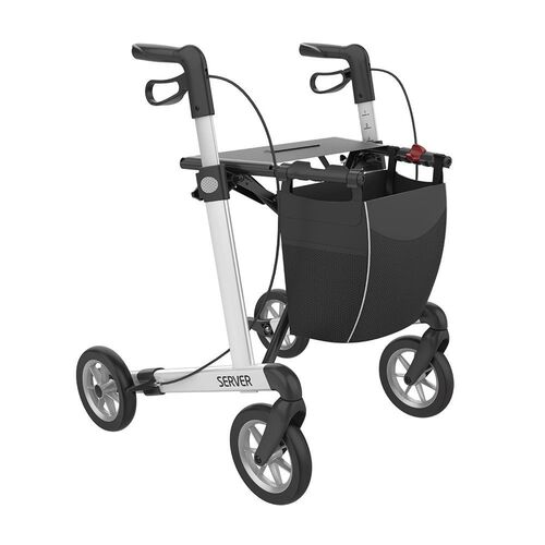 Rehasense Server L Komfort Softrad Rollator wei&szlig;, 1 Stk., Rehasense