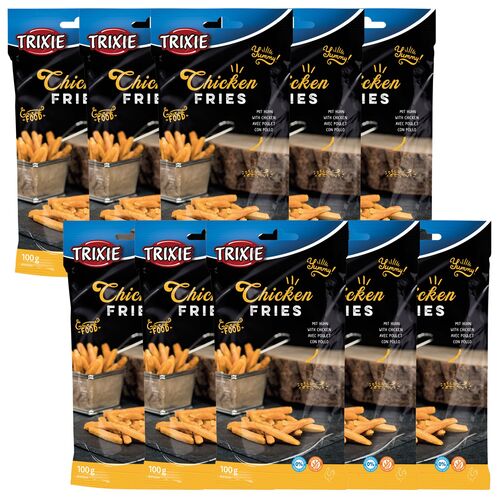 Schecker Kausnack - Trixie Chicken Fries, 10x100 g, Schecker