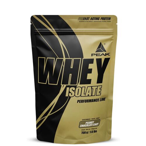 PEAK Whey Protein Isolat - Geschmack Peanut Chocolate Chip, 0.75 kg, Peak