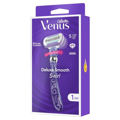 Gillette Venus Deluxe Smooth Swirl Rasierer Damen, 1 st, Gillette