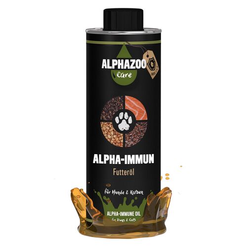 ALPHAZOO Alpha-Immun Futteröl für Hunde und Katzen, 500 ml, alphazoo