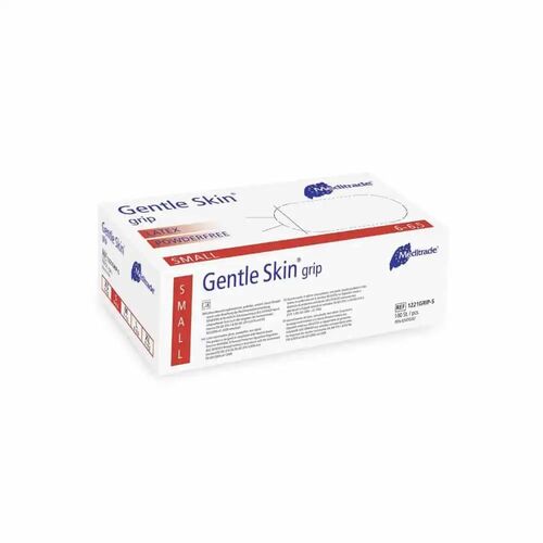 Meditrade Gentle Skin&reg; Grip Latex Untersuchungshandschuh (Gr&ouml;&szlig;e: S), 100 Stk., Meditrade