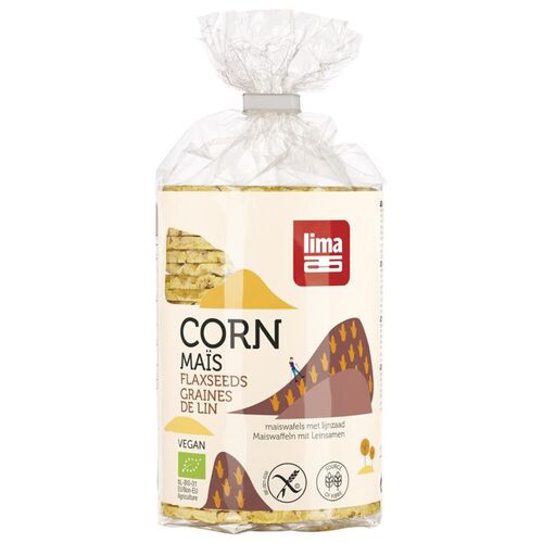 Lima Maiswaffeln mit Leinsamen glutenfrei, 130 g, Lima