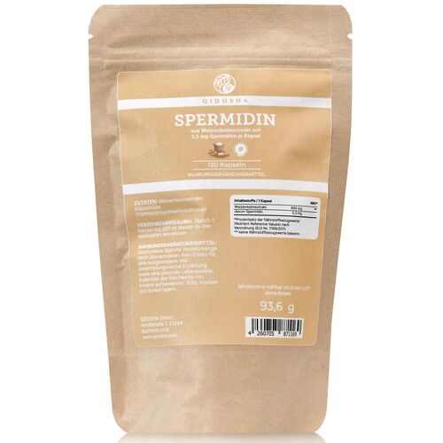 QIDOSHA Spermidin aus Weizenkeim-Extrakt im Refill, 120 g, QIDOSHA