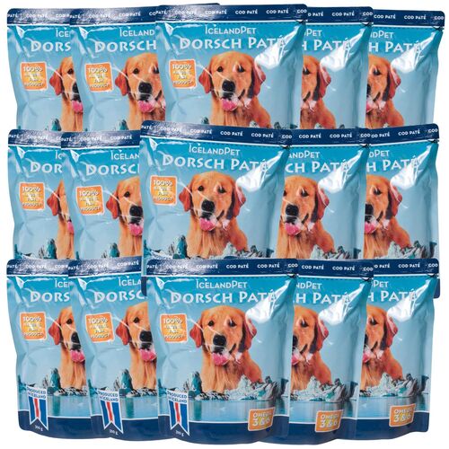 Schecker ICELAND Dorsch pur - Nassfutter für Hunde Allergiker, 15x300 g, IcelandPet