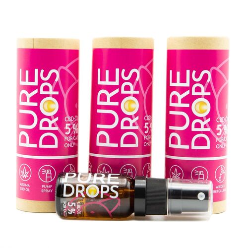PURE DROPS CBD ÖL für TIERE Bundle 2+1 Gratis aus Österreich, 30 ml, Pure Drops