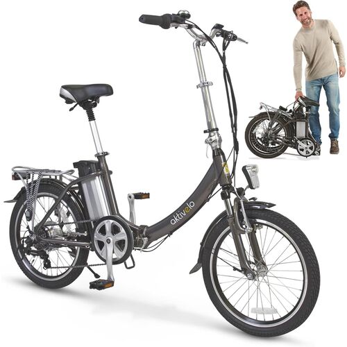 aktivelo E-Klapprad, 20 Zoll E-Bike, Faltrad mit wartungsfreiem 250 W Mittelmotor 5 Motorstufen 1 St, 1 ST, aktivelo