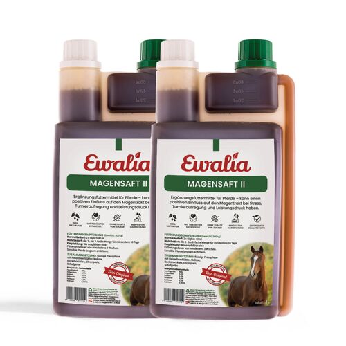 EWALIA Magensaft II für Pferde Doppelpack, 2 l, Ewalia