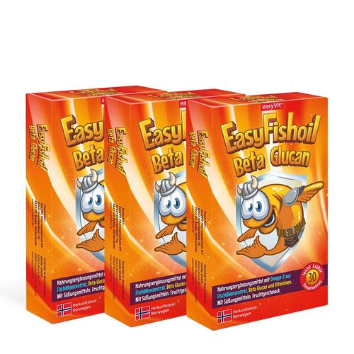 EasyFishoil Beta Glucan - Omega 3 Immun mit 3x30 St Kaudragees, 3X30 ST, EasyFishoil