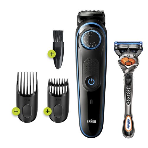 Braun - Trimmer fürs Gesicht "BeardTrimmer BT5240" in Schwarz/Blau, 1 Stk., BRAUN