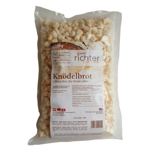 Backwaren Richter Semmelknödel/Knödelbrot glutenfrei, 350 g, Backwaren Richter