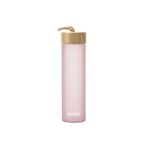 SMASH GLAS TRINKFLASCHE SOFT TOUCH 600ML PINK, 1 Stk., Smash