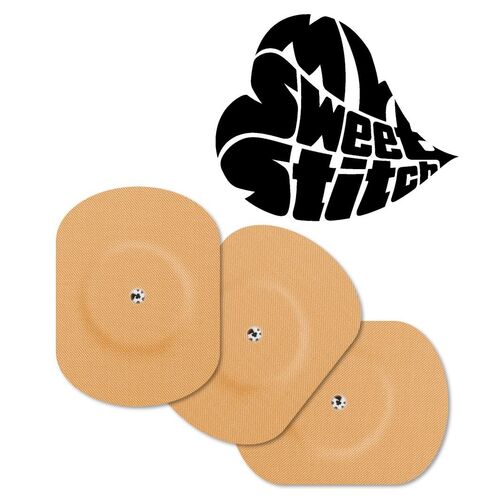 MySweetStitch | Fixierpflaster Freestyle Libre 1 & 2 mit Belüftungsloch, 25 Stk., MySweetStitch