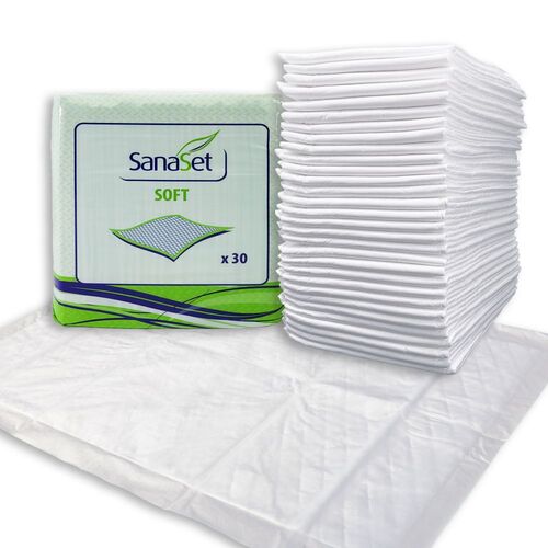 SanaSet Inkontinenzunterlagen Einweg Flocke 60x60 cm, 30 Stk., SanaSet
