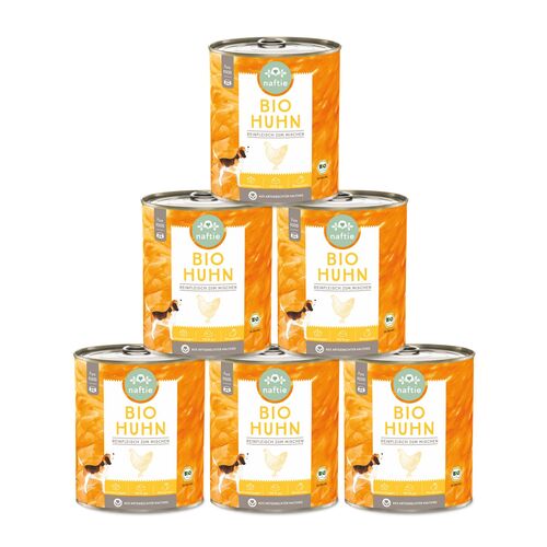 naftie 100% Bio-Huhn, 6x800 g, naftie