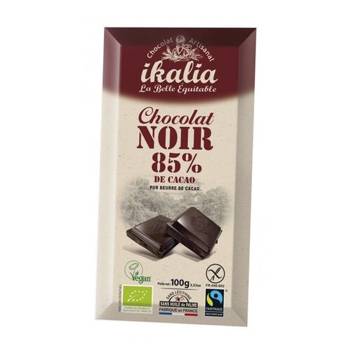 Ikalia Chocolat Noir 85% glutenfrei, 100 g, Ikalia