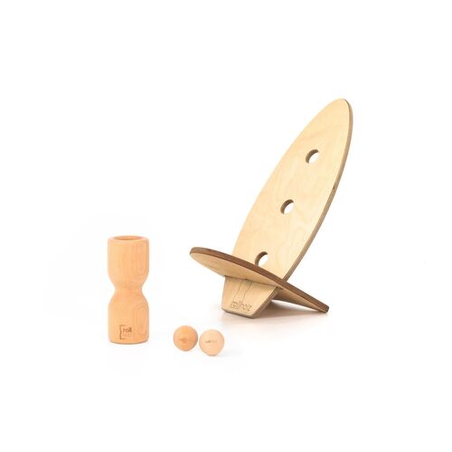 rollholz Balance Board Set gro&szlig; Buche helles Brett, 1 Stk., rollholz