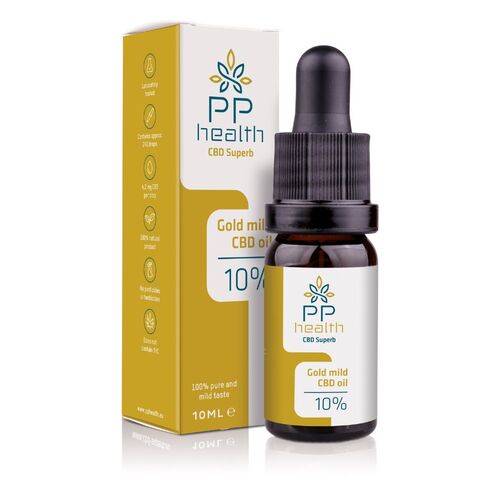 PP Health Gold Breitsprektum 10% mit Schweiz CBD Extract 10 ml Öl, 10 ML, PP Health