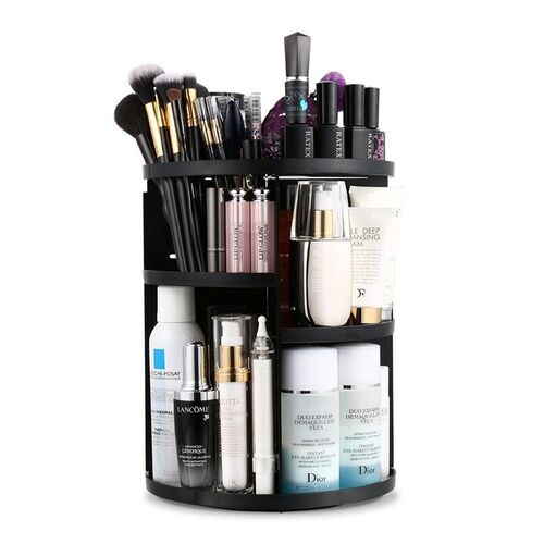 UNIQ 360º drehbarer Kosmetik-Organizer, schwarz, 1 Stk., UNIQ