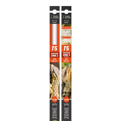 Reptile Systems T5 Leuchtstoffröhre 12% UVB, UVI 4.1, Ferguson Zone 3, 1 st, Reptile Systems