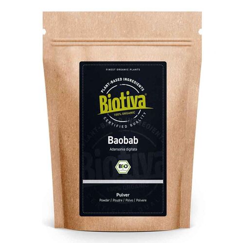 Biotiva Baobab Pulver Bio, 500 g, Biotiva