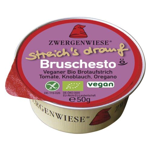 Zwergenwiese Bruschesto Brotaufstrich glutenfrei, 50 g, Zwergenwiese