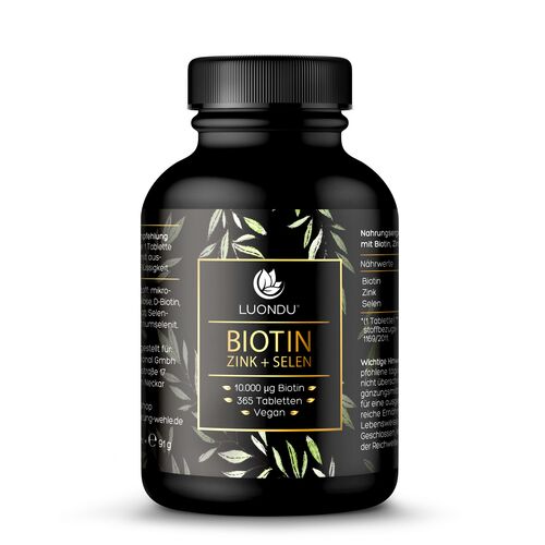 Luondu Biotin 10.000 mcg + Selen + Zink, 365 Stk., Luondu