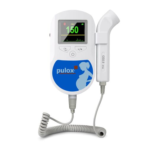 pulox - Sonotrax C - Ultraschall Fetal-Doppler mit Lautsprecher & TFT-Display, 1 Stk., pulox