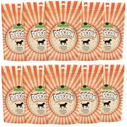 Schecker Hundeleckerli - Popcorn für Hunde, 10x100 g, Schecker