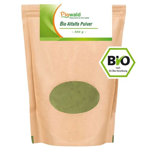 Piowald BIO Alfalfa Pulver, 0.5 kg, Piowald