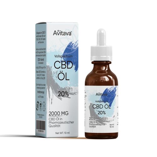 Avitava® 20% CBD Öl im Vollspektrum, 10 ml, Avitava