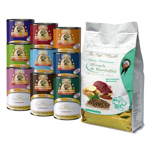 Sparpaket Hundefutter Getreidefreies Hunde Trockenfutter und Hunde Nassfutter, 1 Stk., Futter Shuttle