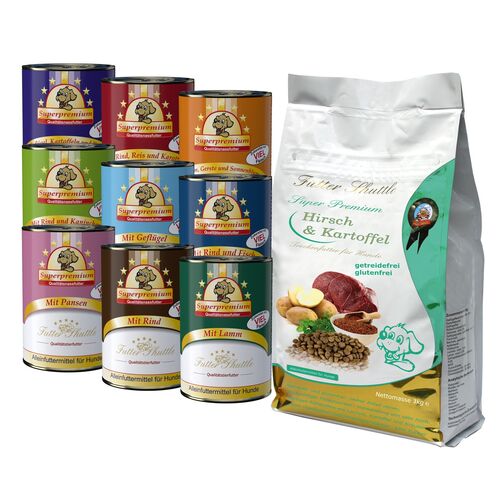 Sparpaket Hundefutter Getreidefreies Hunde Trockenfutter und Nassfutter 1 St Set, 1 ST, Futter Shuttle