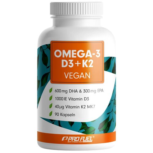 ProFuel - Omega-3 + Vitamin D3 & K2 90 St Weichkapseln, 90 ST, ProFuel