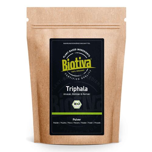 Biotiva Triphala Pulver Bio 500 g, 500 G, Biotiva