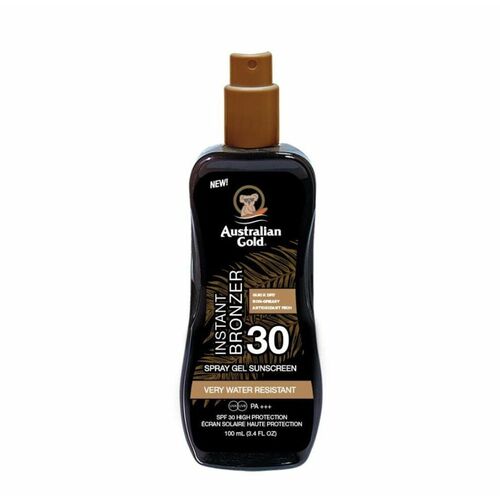Australian gold instant bronzer spray gel spf30, 100 ml, Australian Gold